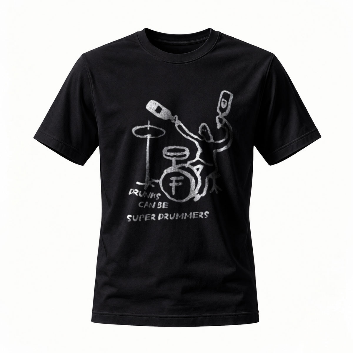 Drunks Can Be Super Drummers T-Shirt Men's Funny Music Shirt