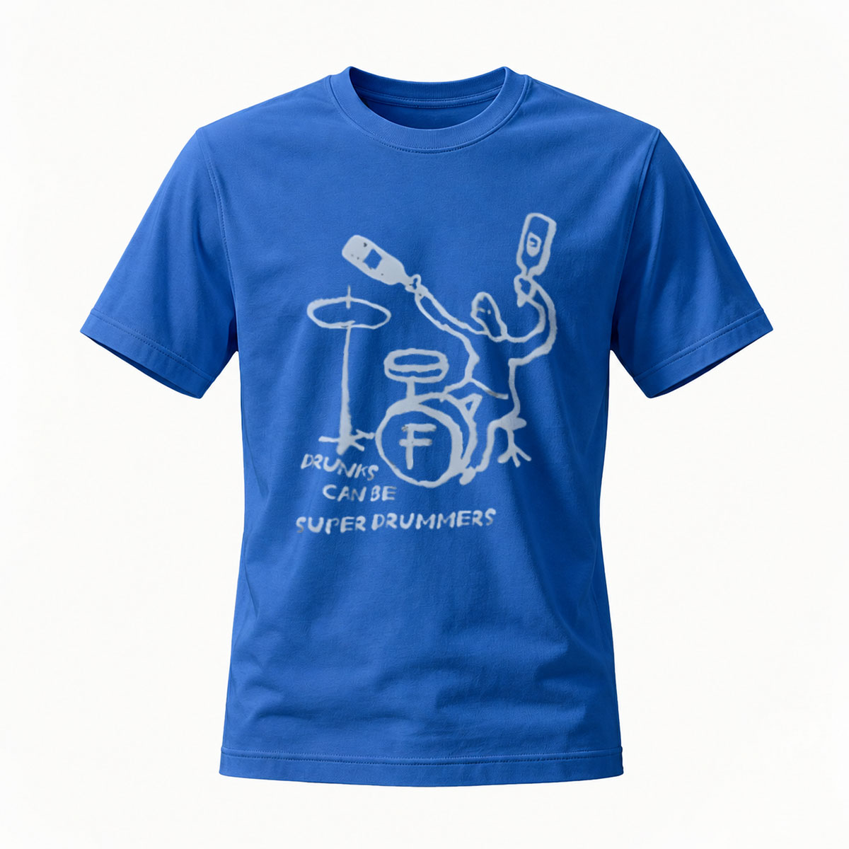 Drunks Can Be Super Drummers T-Shirt Men's Funny Music Shirt - Image 4