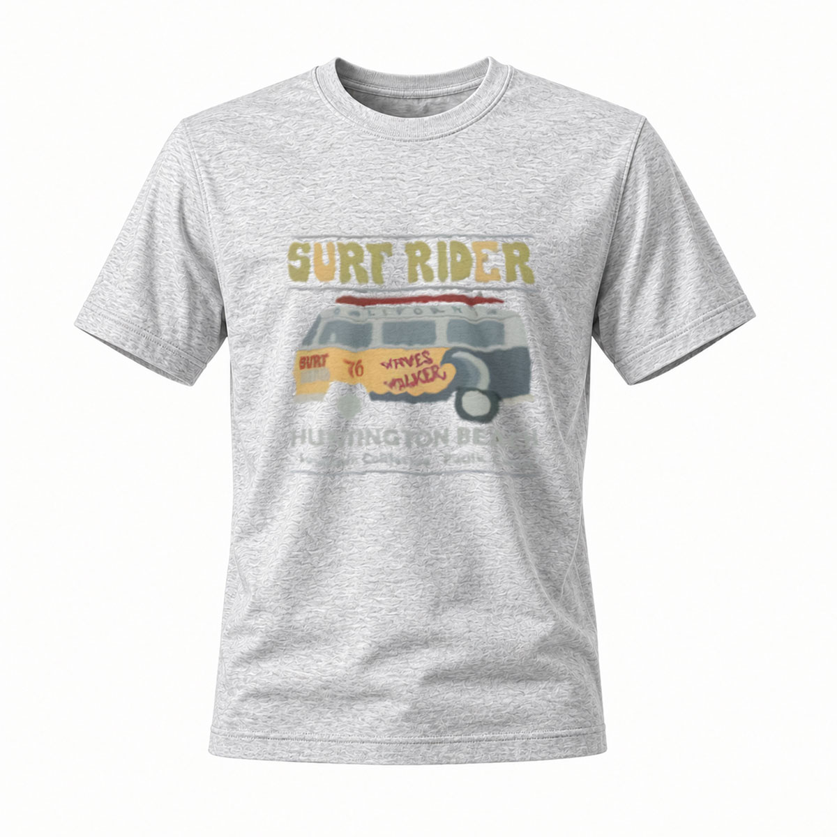Surf Rider Huntington Beach Vintage Van T-Shirt Men's Casual Wear - Image 3