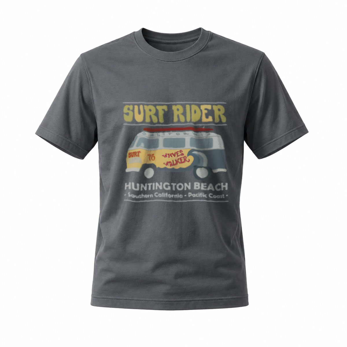 Surf Rider Huntington Beach Vintage Van T-Shirt Men's Casual Wear - Image 6
