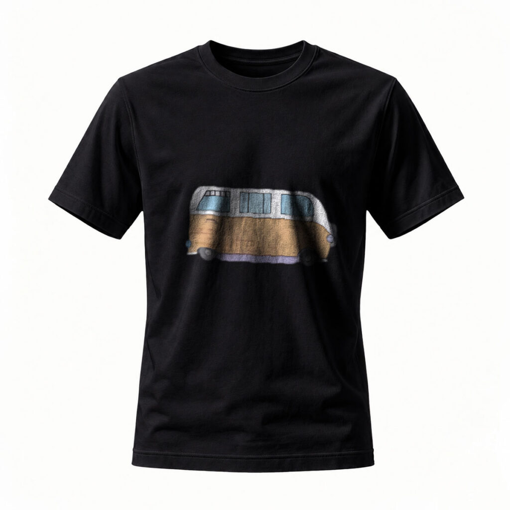 Vintage Van Graphic T-Shirt Men's Casual Wear Street Style Fashion