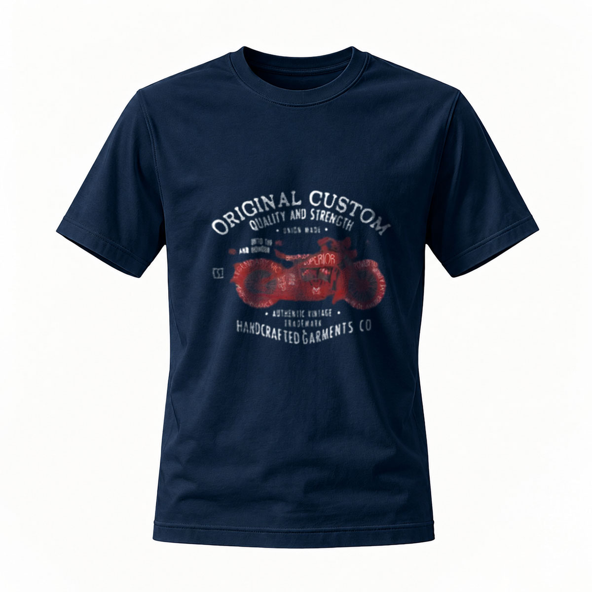 Original Custom Motorcycle T-Shirt Men's Black Graphic Tee - Image 7